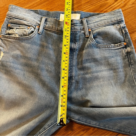 NWOT MOTHER HIGH WAISTED HIkER HOVER UNDONE HEM ON MY KNEES WASH - Picture 7 of 9